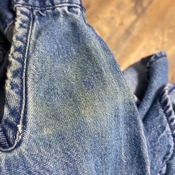 Vintage size large Blue Denim Shirt with Snowman Embroidery Christmas‎ holiday - Picture 12 of 12